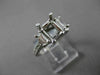 ESTATE WIDE .67CT DIAMOND 14K WHITE GOLD SEMI MOUNT LUCIDA ENGAGEMENT RING 16735