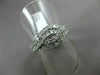 ESTATE WIDE 1.0CT ROUND DIAMOND 14KT WHITE GOLD 3D MULTI ROW INFINITY LOVE RING