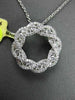 ESTATE .98CT DIAMOND 18KT WHITE GOLD FLOATING INFINITY OPEN CIRCLE PENDANT #8444