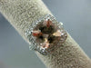 LARGE 3.60CT DIAMOND & AAA CUSHION CUT MORGANITE 14KT WHITE GOLD ENGAGEMENT RING