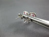 ESTATE 2.1CT DIAMOND & AAA PINK QUARTZ 14K WHITE GOLD HALO MARTINI STUD EARRINGS
