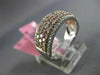 ESTATE WIDE 1.29CT DIAMOND 18KT WHITE & ROSE GOLD 3D WEDDING ANNIVERSARY RING