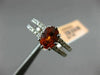 ESTATE 1.87CT DIAMOND & AAA ORANGE SAPPHIRE 14KT WHITE GOLD TWO ROW PROMISE RING