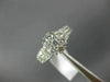 ESTATE 1.25CT ROUND DIAMOND 14K WHITE GOLD 3D CLASSIC FLOWER MULTI ROW LOVE RING