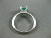 ESTATE 1.31CT AAA EMERALD & DIAMOND 14KT WHITE GOLD HALO ENGAGEMENT RING #22244