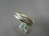 ESTATE WIDE 18KT WHITE & YELLOW GOLD HAND CRAFTED MENS WEDDING ANNIVERSARY RING
