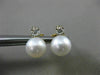 ESTATE .24CT DIAMOND & PEARL 14KT WHITE YELLOW GOLD SOLITAIRE POST EARRING 25109