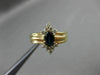 ESTATE .90CT DIAMOND & AAA OVAL SAPPHIRE 14KT YELLOW GOLD ENGAGEMENT RING #19569
