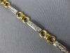 ESTATE 1.26CT DIAMOND 14KT WHITE & YELLOW GOLD 3D CHANNEL TENNIS BRACELET #16619