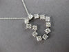 ESTATE 1.66CT DIAMOND 14KT WHITE GOLD 3D CLASSIC OPEN HEART FUN LOVE NECKLACE