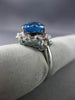 ESTATE 5.50CT DIAMOND & AAA BLUE TOPAZ 14KT WHITE GOLD FILIGREE FLOWER FUN RING