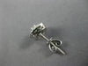 ESTATE .50CT DIAMOND 14KT WHITE GOLD 3D SQUARE DOUBLE HALO ROUND STUD EARRINGS