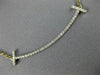 ESTATE LARGE .35CT DIAMOND 18KT TWO TONE GOLD 3D CLASSIC T BAR LOVE NECKLACE