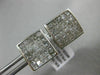 ESTATE LARGE 2.20CT DIAMOND 14KT WHITE GOLD 3D INVISIBLE SCREWBACK STUD EARRINGS