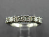 ESTATE .50CT ROUND DIAMOND 14KT WHITE GOLD 3D 7 STONE ANNIVERSARY RING #11456