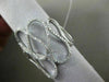 ESTATE LARGE .60CT ROUND DIAMOND 14K WHITE GOLD 3D MULTI WAVE INFINITY LOVE RING
