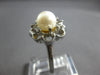 .80CT DIAMOND & AAA SOUTH SEA PEARL 14K WHITE GOLD OPEN FILIGREE FUN RING #27961