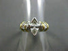 ESTATE .72CT DIAMOND 14KT WHITE & YELLOW GOLD MARQUISE ENGAGEMENT RING #15713