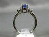1.63CT ROUND DIAMOND & AAA OVAL TANZANITE 14K WHITE GOLD 3 STONE ENGAGEMENT RING