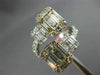 ESTATE WIDE 2.40CT DIAMOND 18KT TRI COLOR GOLD 3D SEMI ETERNITY CRISS CROSS RING