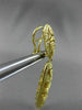 LARGE 3.16CT FANCY YELLOW DIAMOND 18KT YELLOW GOLD OPEN CANOE CLIP ON EARRINGS