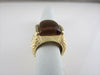 ESTATE WIDE 20.1CT SMOKEY TOPAZ DIAMOND 14K Y GOLD RING