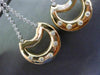ESTATE 1.20CT DIAMOND 14KT WHITE & YELLOW GOLD 3D ETOILE MOON HANGING EARRINGS