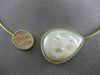 ESTATE 1.05CT DIAMOND 14KT YELLOW GOLD HAMMERED MOTHER OF PEARL CHOKER NECKLACE