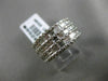 ESTATE WIDE 2.26CT DIAMOND 18KT WHITE GOLD 3D MULTI ROW WEDDING ANNIVERSARY RING