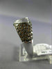 ESTATE 1.26CT WHITE & CHOCOLATE FANCY DIAMOND 18KT WHITE GOLD 3D HEART LOVE RING