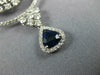 ESTATE LARGE 8.91CT DIAMOND & AAA SAPPHIRE 18K WHITE GOLD SEMI ETERNITY NECKLACE