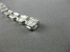 ESTATE WIDE 3.9CT ROUND & BAGUETTE DIAMOND 18K WHITE GOLD SQUARE TENNIS BRACELET