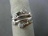 ESTATE WIDE .60CT DIAMOND 14KT WHITE GOLD MULTI ROW ETOILE CRISS CROSS LOVE RING