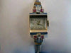 ANTQUE OLD EURO MINE CUT DIAMOND RUBY 14K WHITE ROSE GOLD MIDO WATCH 6.5" #19744