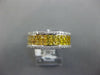 3.70CT DIAMOND & AAA RAINBOW YELLOW SAPPHIRE 14KT WHITE GOLD 3D ANNIVERSARY RING