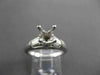 ESTATE .65CT DIAMOND 18KT WHITE GOLD BAGUETTE SEMI MOUNT ENGAGEMENT RING #16577