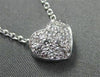 ESTATE .35CT DIAMOND 14K WHITE GOLD PAVE HEART PENDANT F/G VVS  BEAUTIFUL!#21944