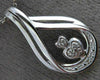 ESTATE .02CT DIAMOND 14KT WHITE GOLD DOUBLE HEART INFINITY LOVE FLOATING PENDANT