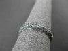 ESTATE 1.25CT DIAMOND 18KT WHITE GOLD 3 ROW PAVE WEDDING ANNIVERSARY RING #23366