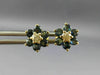 .59CT DIAMOND & AAA SAPPHIRE 14KT YELLOW GOLD 3D FLOWER STUD EARRINGS #MILANO023