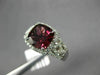 ESTATE WIDE 3.0CT DIAMOND & AAA RHODOLITE 14K ROSE GOLD INFINITY ENGAGEMENT RING