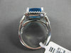 ESTATE 6.43CTW DIAMOND & AAA EXTRA FACET BLUE TOPAZ 14KT WHITE GOLD HALO RING