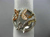 ESTATE .93CT DIAMOND 14KT WHITE YELLOW & ROSE GOLD 3D CIRCLE BUTTERFLY FUN RING