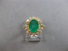 LARGE 2.15CT DIAMOND & AAA EMERALD 14KT YELLOW GOLD 3D ROUND & OVAL RING #28144