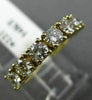 ESTATE 1.15CT DIAMOND 14KT YELLOW GOLD 3D 7 STONE WEDDING ANNIVERSARY RING #221