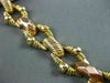 ANTIQUE WIDE 14KT YELLOW & ROSE GOLD OPEN DIAMOND CUT LINK BRACELET CUTE! #22602