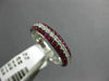 .97CT DIAMOND & AAA RUBY 14KT WHITE GOLD 3D 3 ROW SEMI ETERNITY ANNIVERSARY RING
