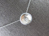 0.10CT DIAMOND 14K WHITE GOLD 3D CLASSIC SOLITAIRE ETOILE FLOATING PENDANT #27928