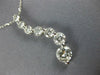 ESTATE LARGE 2.21CT DIAMOND 14KT WHITE GOLD ROUND 7 STONE JOURNEY PENDANT #18485