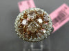 ESTATE WIDE 2.0CT MULTI COLOR DIAMOND 18KT WHITE & ROSE GOLD 3D ANNIVERSARY RING